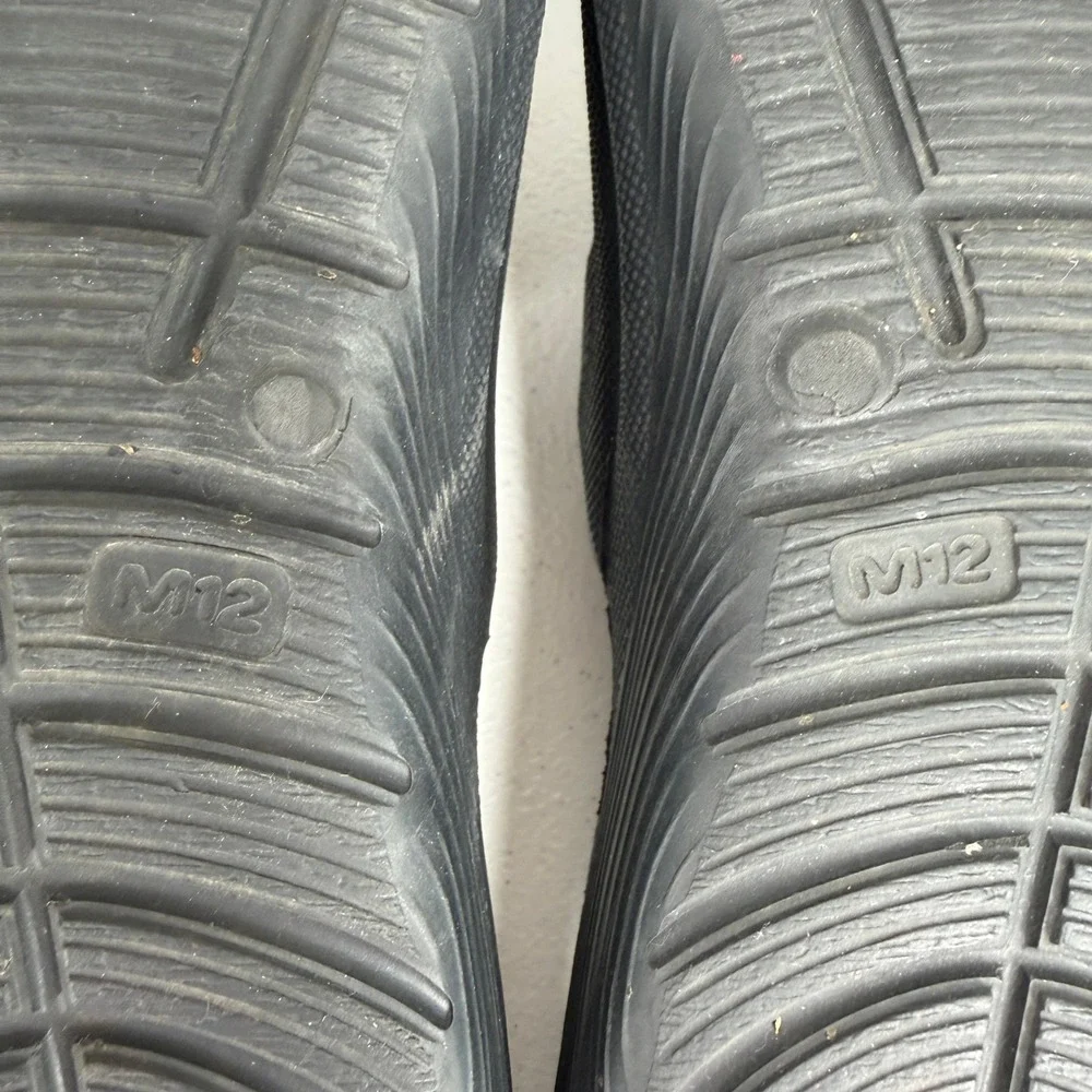 Under Armour Size 12 Slide Locker IV Black White Athletic Pool Gym Sandals
